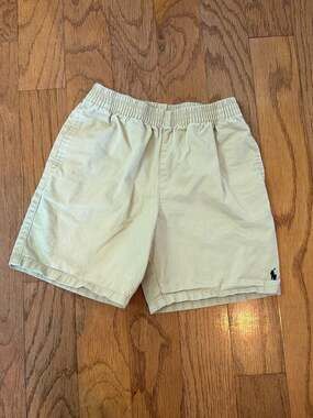 Polo Ralph Lauren Boys Size 6 Khaki Stretch Chino Shorts with Elastic Waist